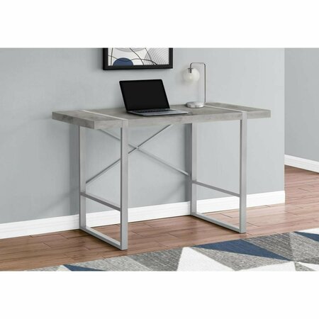 DAPHNES DINNETTE 48 in. Metal Computer Desk Grey Concrete-Look - Silver DA3072168